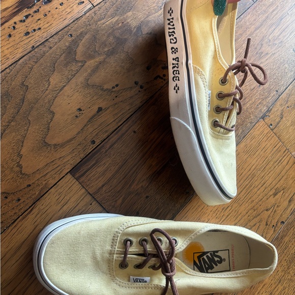 Vans Authentic x Parks Project "Wild & Free" Yellow Canvas Sneakers Sz 6M & 7.5W - Picture 2 of 6